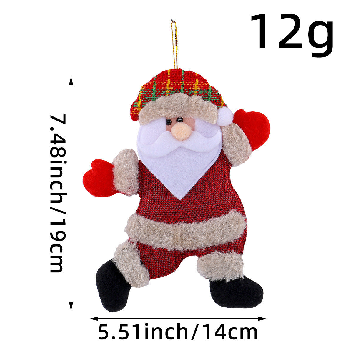 Festive Christmas Tree Ornaments - Santa, Snowman, Reindeer & Bear Figures With Red & White Scarves, Golden Balls & Red Bows - Perfect For Holiday Decor, Christmas Decorations Michan Direct