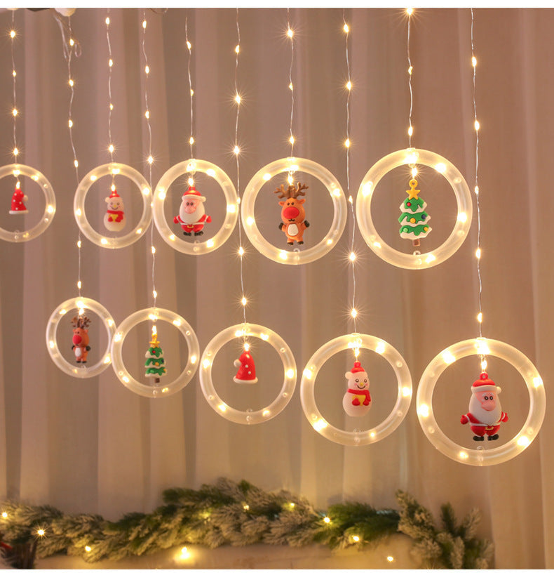 LED Christmas Curtain Lights, Indoor Scene Decoration, Creative Curtain Lights, Christmas Atmosphere Flashing Lights Michan Direct
