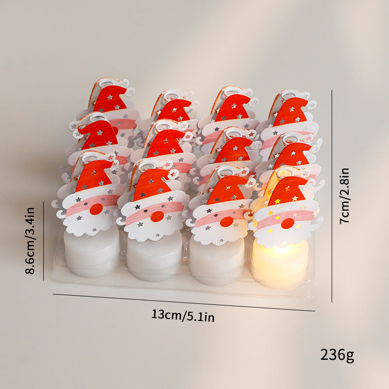 LED Electronic Candle Lights Christmas Trees Santa Claus Snowmen Creative Candles Small Night Lights Home Decorative Ornaments Michan Direct