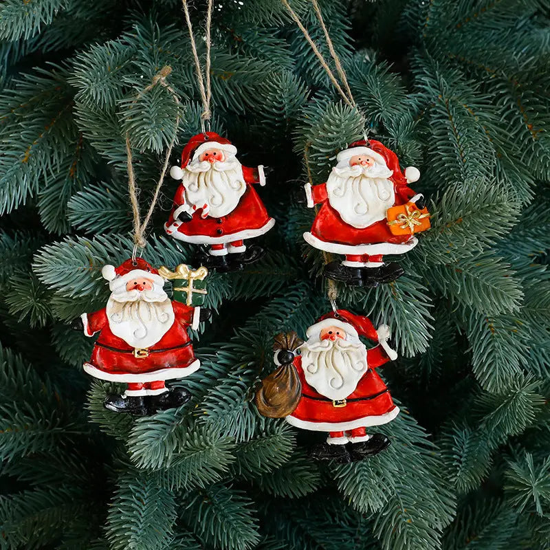 Festive Christmas Ornaments - Handcrafted Resin Gingerbread & Snowman Pendants Michan Direct