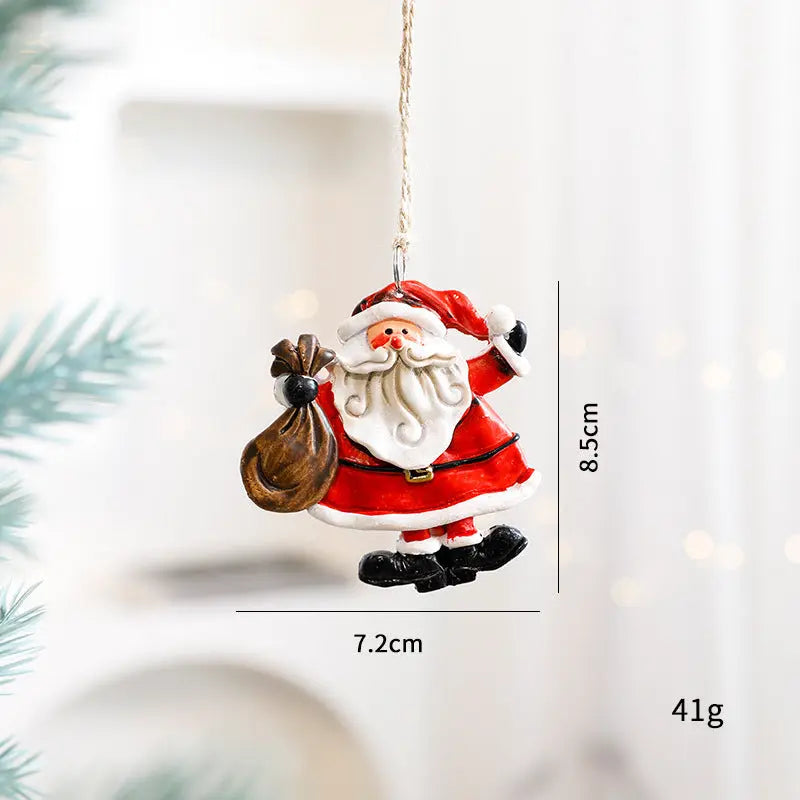 Festive Christmas Ornaments - Handcrafted Resin Gingerbread & Snowman Pendants Michan Direct