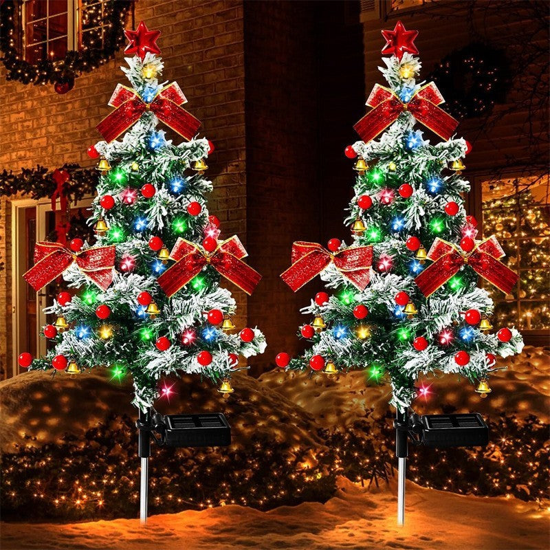 Solar-powered Christmas Cedar Tree Lights For Outdoor Lawn Decoration Michan Direct