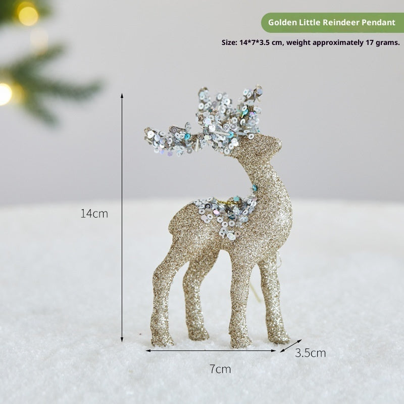 Christmas Sequined Flocking Elk Decoration Michan Direct