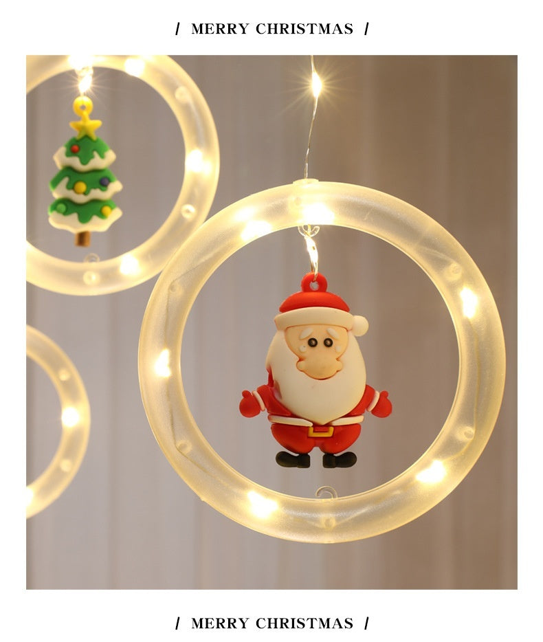LED Christmas Curtain Lights, Indoor Scene Decoration, Creative Curtain Lights, Christmas Atmosphere Flashing Lights Michan Direct