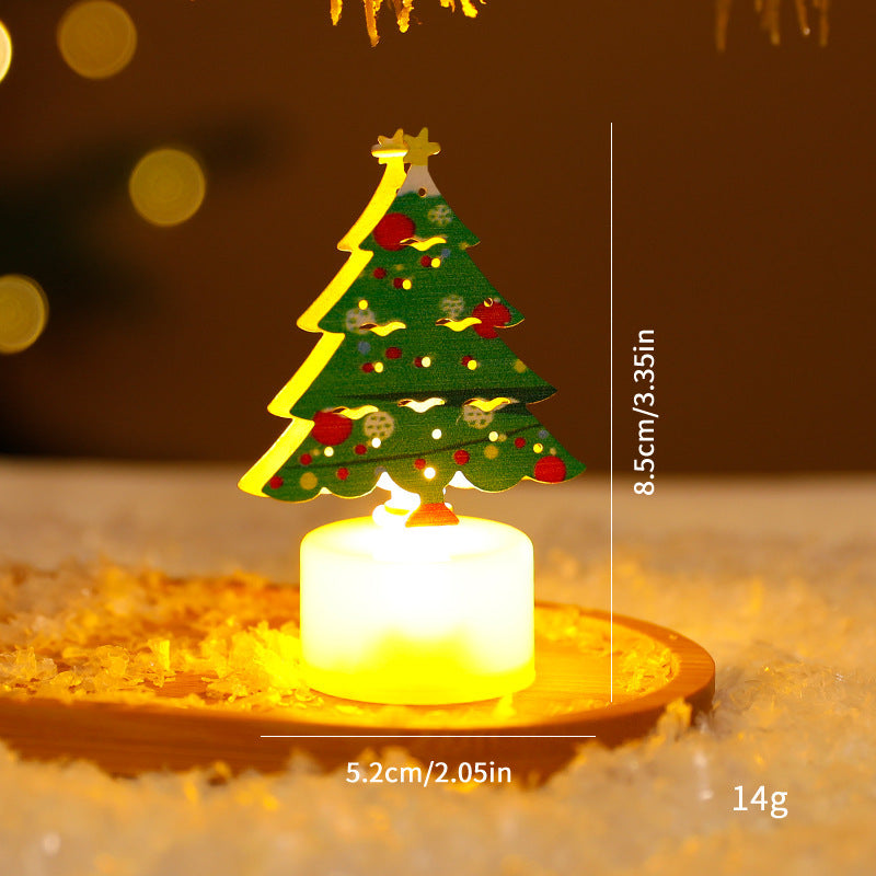 LED Electronic Candle Lights Christmas Trees Santa Claus Snowmen Creative Candles Small Night Lights Home Decorative Ornaments Michan Direct