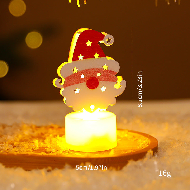 LED Electronic Candle Lights Christmas Trees Santa Claus Snowmen Creative Candles Small Night Lights Home Decorative Ornaments Michan Direct