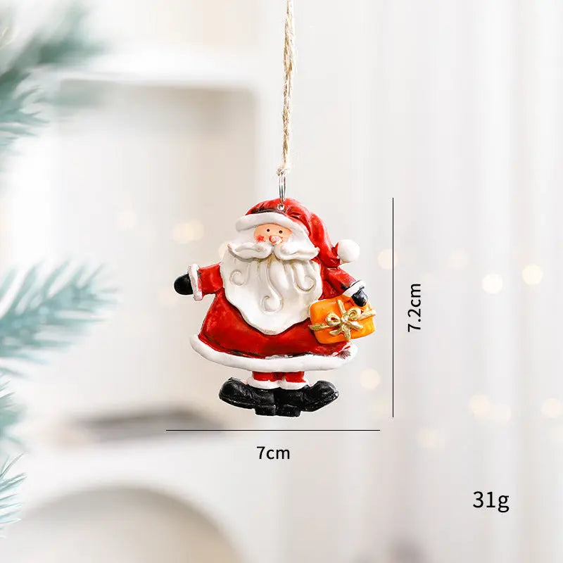 Festive Christmas Ornaments - Handcrafted Resin Gingerbread & Snowman Pendants Michan Direct
