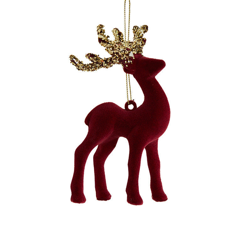 Christmas Sequined Flocking Elk Decoration Michan Direct