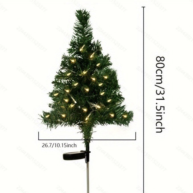Solar-powered Christmas Cedar Tree Lights For Outdoor Lawn Decoration Michan Direct