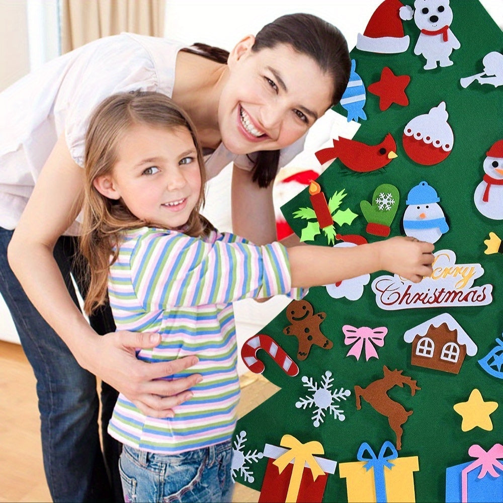 Felt Christmas Tree Or Snowman Holiday Decoration, Perfect For Homes, Classrooms, Offices, And Party Venues, Versatile Seasonal Decor, Festive Wall Art, Christmas Decorations, Best For Christmas, Ch Michan Direct