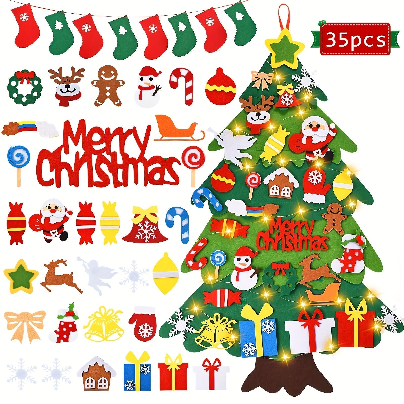 Felt Christmas Tree Or Snowman Holiday Decoration, Perfect For Homes, Classrooms, Offices, And Party Venues, Versatile Seasonal Decor, Festive Wall Art, Christmas Decorations, Best For Christmas, Ch Michan Direct