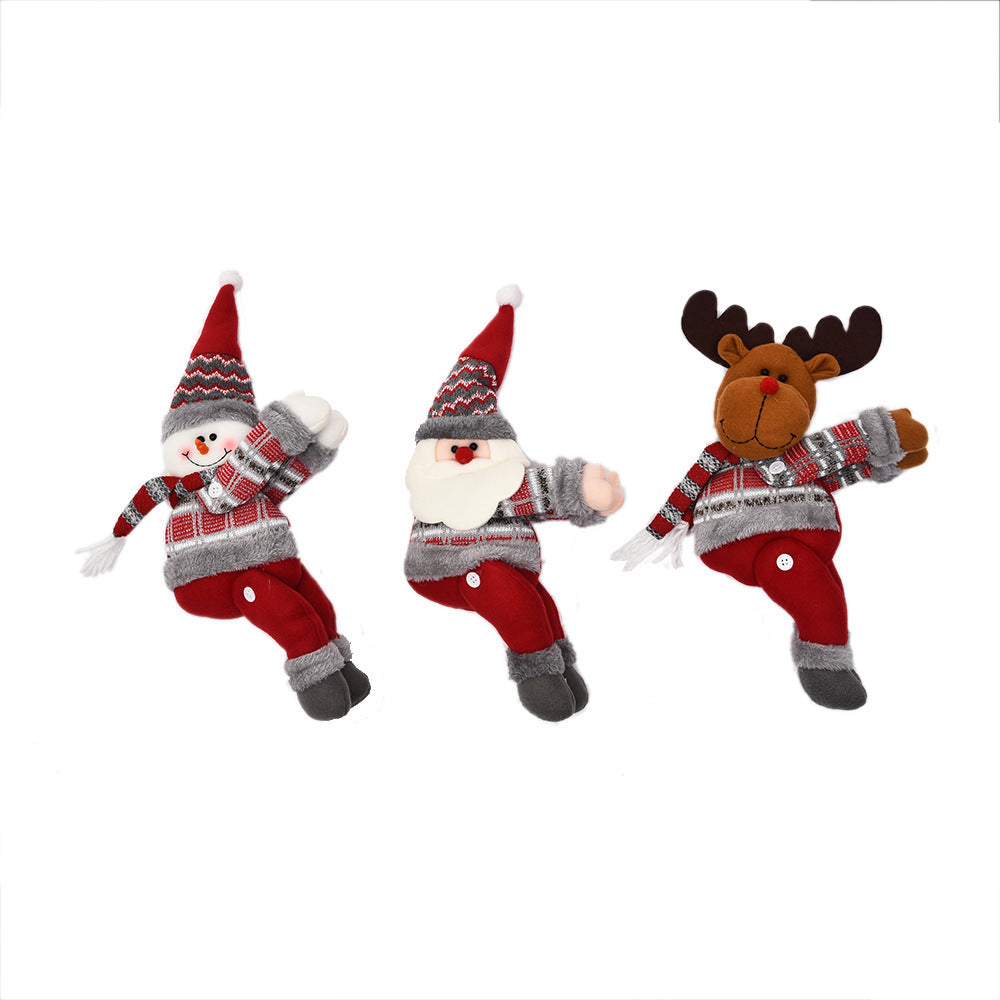 Christmas Curtain Decorative Button Cartoon Doll Michan Direct