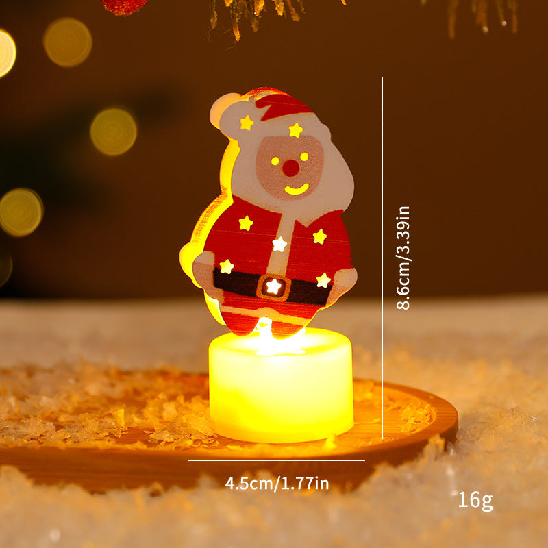 LED Electronic Candle Lights Christmas Trees Santa Claus Snowmen Creative Candles Small Night Lights Home Decorative Ornaments Michan Direct