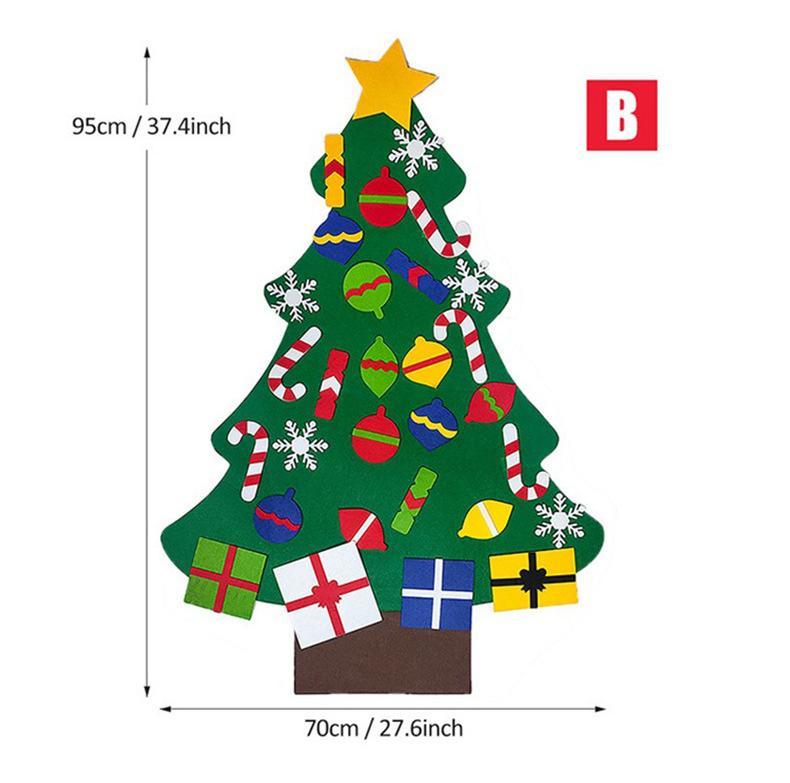 Felt Christmas Tree Or Snowman Holiday Decoration, Perfect For Homes, Classrooms, Offices, And Party Venues, Versatile Seasonal Decor, Festive Wall Art, Christmas Decorations, Best For Christmas, Ch Michan Direct