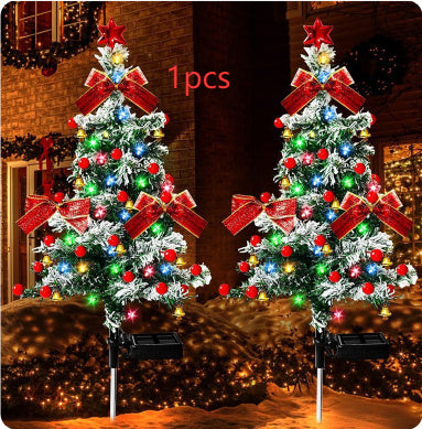 Solar-powered Christmas Cedar Tree Lights For Outdoor Lawn Decoration Michan Direct