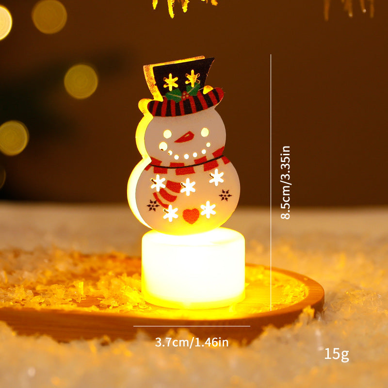 LED Electronic Candle Lights Christmas Trees Santa Claus Snowmen Creative Candles Small Night Lights Home Decorative Ornaments Michan Direct
