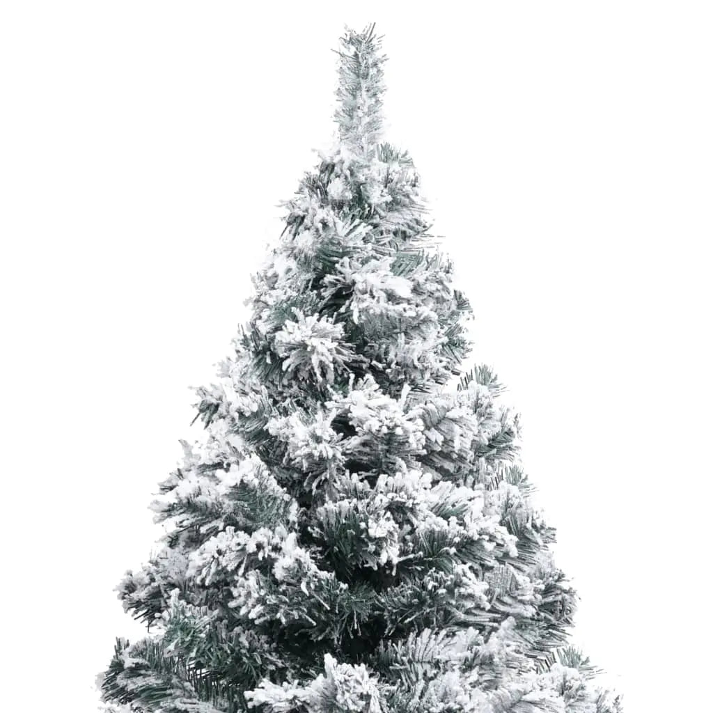 vidaXL Artificial Christmas Tree with Flocked Snow Green 150 cm PVC Lucy And Phil Academy Lucy And Phil Academy