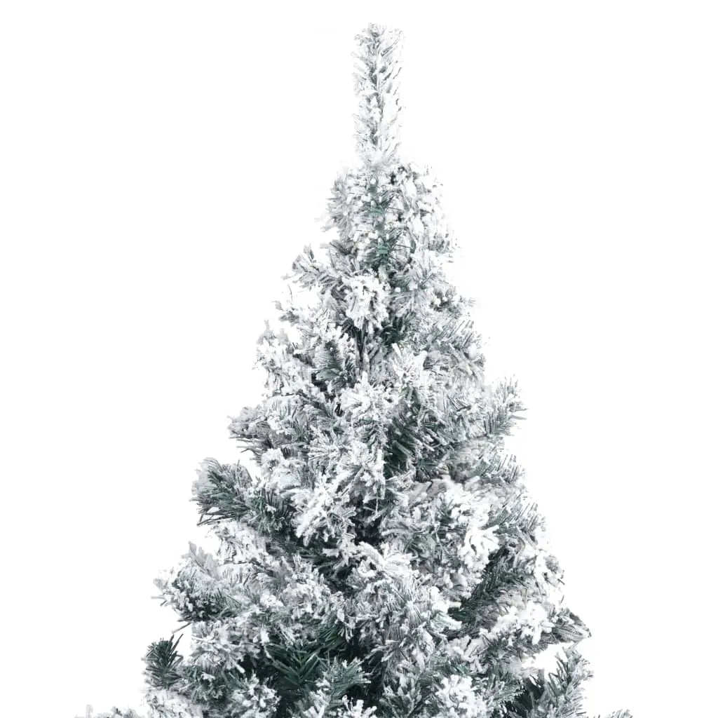 vidaXL Artificial Christmas Tree with Flocked Snow Green 210 cm PVC Lucy And Phil Academy Lucy And Phil Academy