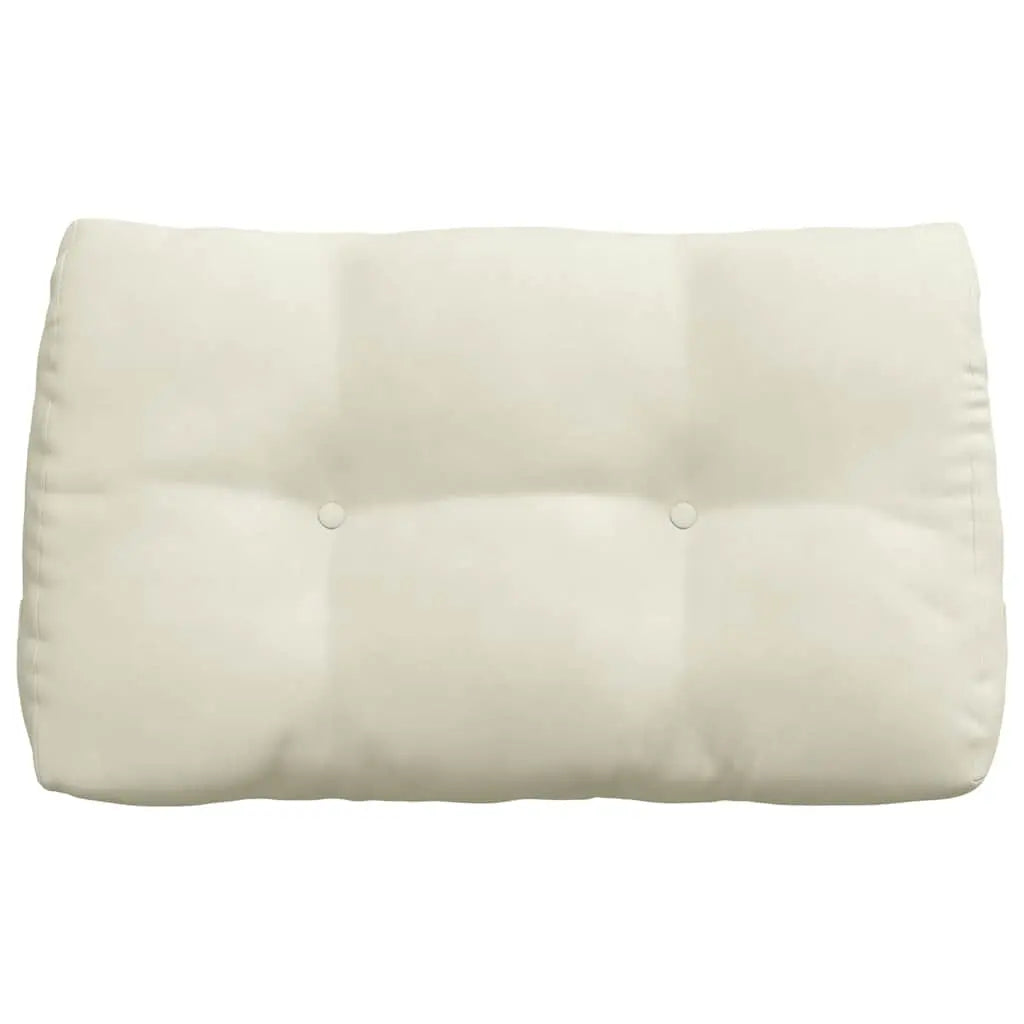vidaXL Back Pillow Cream 80 x 24 x 50 cm Velvet Lucy And Phil Academy Lucy And Phil Academy