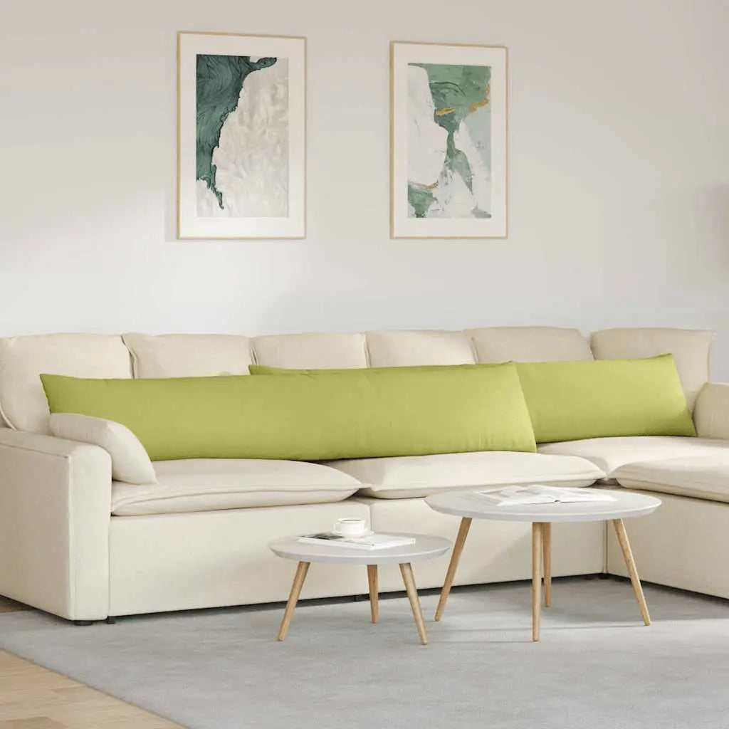 vidaXL Sofa Pillows 2 pcs Light Green 200 x 40 cm Fabric Lucy And Phil Academy Lucy And Phil Academy
