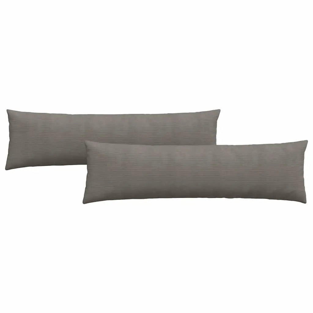 vidaXL Sofa Pillows 2 pcs Light Grey 145 x 40 cm Corduroy Fabric Lucy And Phil Academy Lucy And Phil Academy