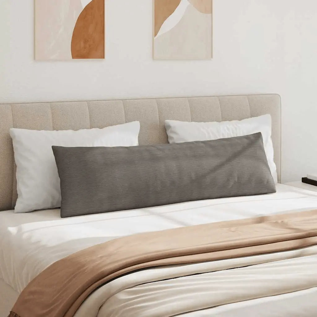 vidaXL Sofa Pillows 2 pcs Light Grey 145 x 40 cm Corduroy Fabric Lucy And Phil Academy Lucy And Phil Academy