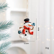 Festive Christmas Ornaments - Handcrafted Resin Gingerbread & Snowman Pendants Michan Direct