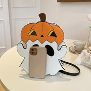 Halloween Shouder Bags Creative 3D Cartoon Pumpkin Ghost Design Cute Bags Women Cell Phone Purses Novelty Personalized Candy Crossbody Bags Michan Direct
