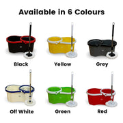 Mop PRO 360° Spin Mop and Bucket Set - Includes 2 Cloths - Lucy And Phil Academy