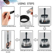 Professional Electric Auto Make Up Brushes Washing Tool Dry in Seconds Protect Bristle Michan Direct