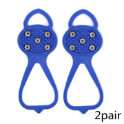 Unisex Men 5 Teeth Ice Gripper For Shoes Crampons Ice Gripper Spike Grips Cleats For Snow Studs Non-Slip Climbing Hiking Covers Michan Direct