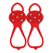 Unisex Men 5 Teeth Ice Gripper For Shoes Crampons Ice Gripper Spike Grips Cleats For Snow Studs Non-Slip Climbing Hiking Covers Michan Direct
