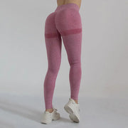 Seamless Knitted Peach Hip Women's Tight Elastic Yoga Pants High Waist Quick-drying Hip Pants Michan Direct