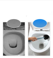 Punch-Free Wall-Mounted Storage Cleaning Brush, Long Handle And No Dead Ends Toilet Brush - Lucy And Phil Academy