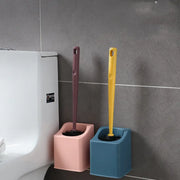 Punch-Free Wall-Mounted Storage Cleaning Brush, Long Handle And No Dead Ends Toilet Brush - Lucy And Phil Academy