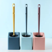 Punch-Free Wall-Mounted Storage Cleaning Brush, Long Handle And No Dead Ends Toilet Brush - Lucy And Phil Academy
