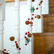 Christmas Tree 2M 20 LED Warm White Pine Cone Star String Lights Michan Direct