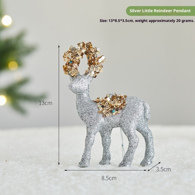 Christmas Sequined Flocking Elk Decoration Michan Direct