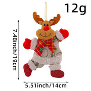 Festive Christmas Tree Ornaments - Santa, Snowman, Reindeer & Bear Figures With Red & White Scarves, Golden Balls & Red Bows - Perfect For Holiday Decor, Christmas Decorations Michan Direct