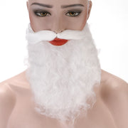 Santa Claus Handlebar Mustache White Fake Beard Michan Direct