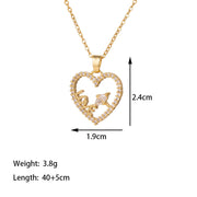 Stainless Steel Necklace Women's Fashion Copper-plated Gold Pendant Clavicle Chain For Mother Girlfriend Gift Michan Direct