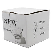 Non Slip Double Cat Bowl With Raised Stand Pet Food Cat Feeder Protect Cervical Vertebra Dog Bowl Transparent Pet Products Michan Direct