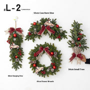 Christmas Decoration Upside Down Christmas Tree Horn Rattan Christmas Wreath Michan Direct
