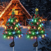 Solar-powered Christmas Cedar Tree Lights For Outdoor Lawn Decoration Michan Direct