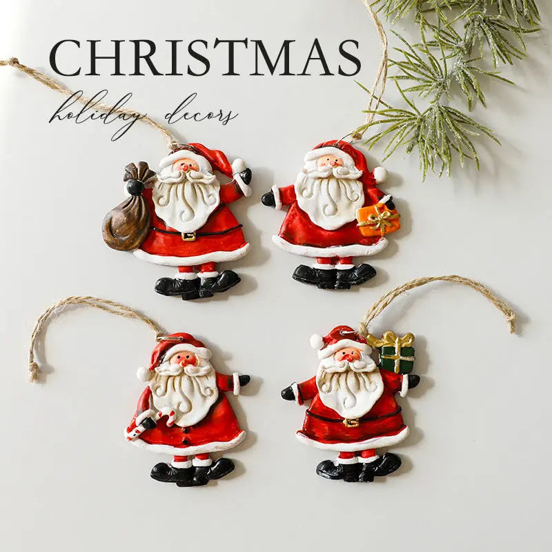 Festive Christmas Ornaments - Handcrafted Resin Gingerbread & Snowman Pendants Michan Direct