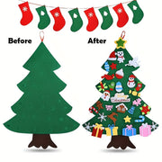 Felt Christmas Tree Or Snowman Holiday Decoration, Perfect For Homes, Classrooms, Offices, And Party Venues, Versatile Seasonal Decor, Festive Wall Art, Christmas Decorations, Best For Christmas, Ch Michan Direct