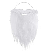 Santa Claus Handlebar Mustache White Fake Beard Michan Direct