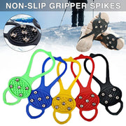 Unisex Men 5 Teeth Ice Gripper For Shoes Crampons Ice Gripper Spike Grips Cleats For Snow Studs Non-Slip Climbing Hiking Covers Michan Direct