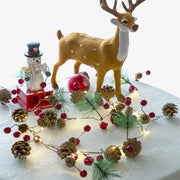 Christmas Tree 2M 20 LED Warm White Pine Cone Star String Lights Michan Direct