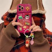 Xmas Santa Claus Cute Elk Hat Pendant Flip Christmas Phone Case For I Phone 15 14 13 12 11 Pro Max Pro Silicone Protection Cover Michan Direct
